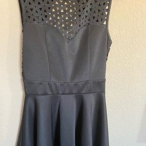 Adorable Black Dress with open back!